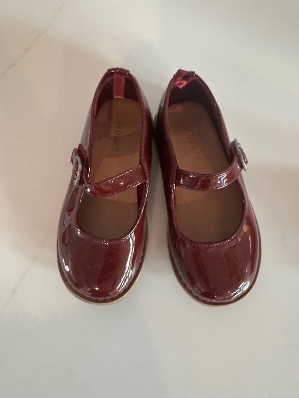 Old Navy Girls' Wine Patent Mary Jane Flats